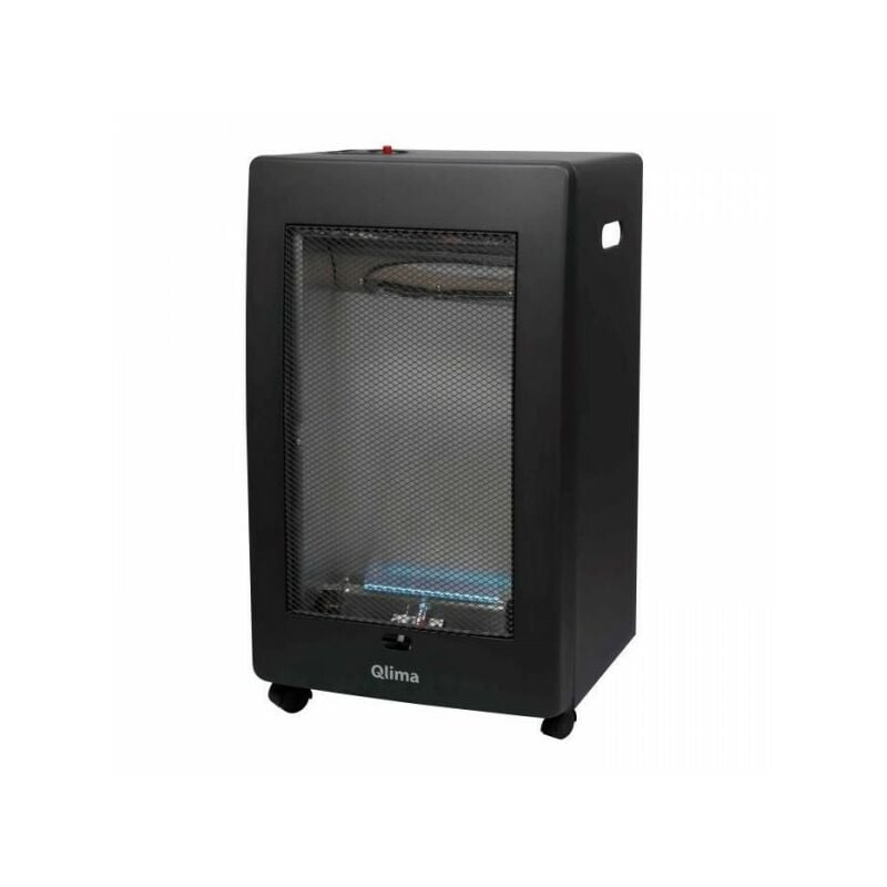 Poele a gaz QLIMA GH438B - Noir - Acier - 118 m3 - Gaz naturel