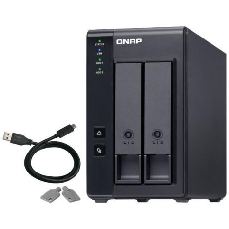 QNAP TR-002 contenitore di unità di archiviazione Box esterno HDD/SSD Nero 2.5/3.5"