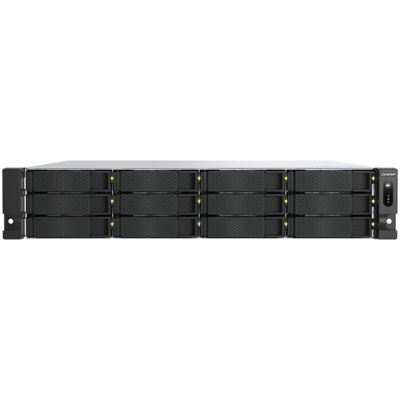 QNAP TS-H1277AXU-RP-R5-16G NAS 12-Bay in Armadio 2U con Connessione Ethernet LAN Nero E-2136