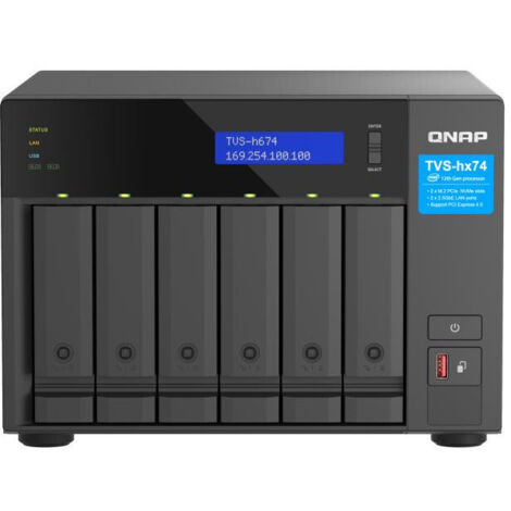 QNAP TVS-h674 NAS Tower Ethernet/LAN Noir i3-12100