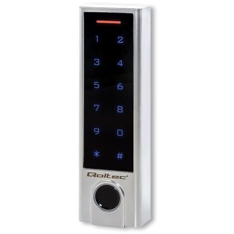 Qoltec 52448 Serrure à code TITAN avec lecteur d'empreintes digitales  RFID  BT 4.0 Code  Carte  porte-clés  Porte