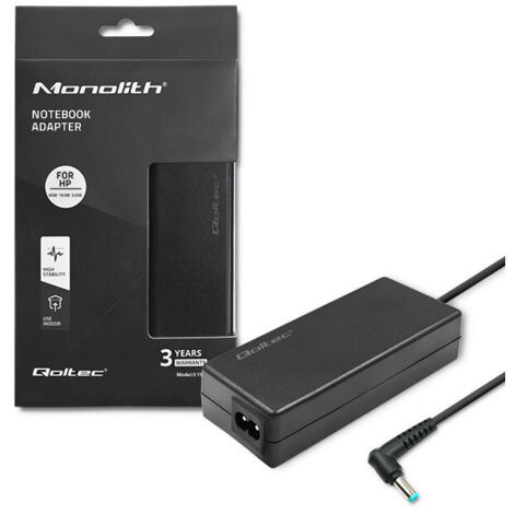 Qoltec HP Laptop-Netzteil 65 W  19,5 V  3,33 A  4,5 x 3,0 + Pin  Schlank