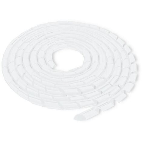 Qoltec Kabel-Organizer 6mm  10m  Weiß/Transparent