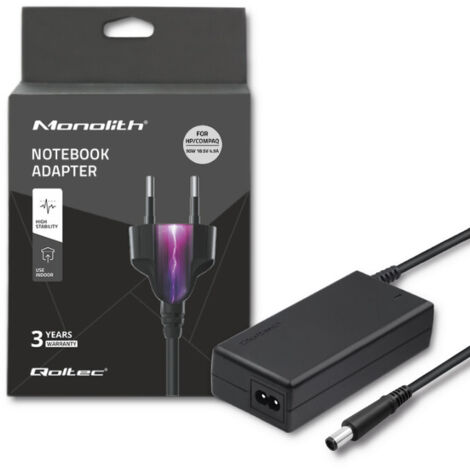 Qoltec Netzteil für HP Compaq Laptop 90W  18,5V  4,9A  7,45,0+Pin  +Stromkabel