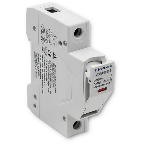 Qoltec Sicherungssockel mit Diode + DC-Sicherung  1P  1000V  30A  10x38  Solar