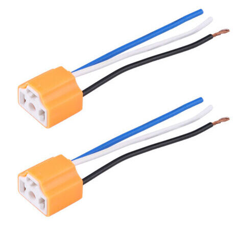 QORVA- Connecteur de phare en céramique femelle, 2 pièces, adaptateur de prise pour H4/9003/HB2