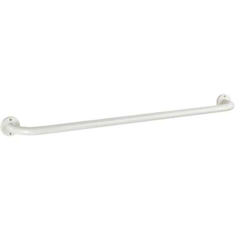 QORVA-Porte-serviettes Basic 80 cm blanc inoxydable salle de bain porte-serviettes mural barre porte-serviettes en acier inoxydable avec vis et chevilles accessoires salle de bain design moderne
