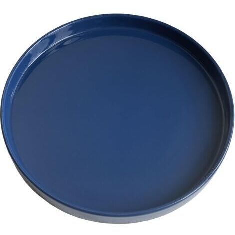 QORVA-Pot de fleurs en céramique bleu de 31 cm de diamètre extérieur, adapté aux bacs à fleurs d'intérieur et d'extérieur, 1 pièce