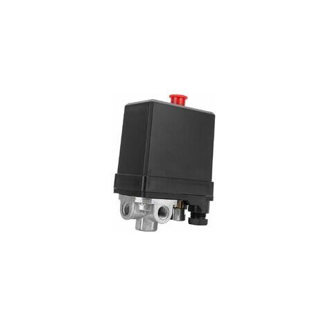 QPUION G1 / 4"Pressostat, 380V Triphasé 4 Trous Verticale Vanne de Commande Pressostat pour Compresseur d'Air
