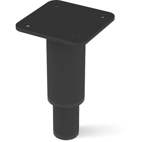 Q&Q pata metálica stormy ø35 h90-h150 con placa acabado negro