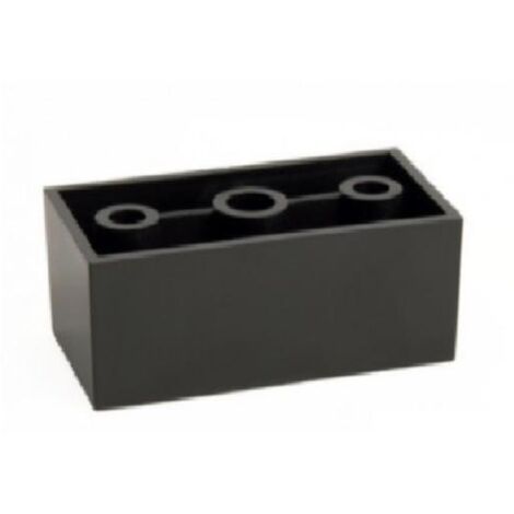 Q&Q pata plástico rectangular modelo blu h20 l60 acabado negro