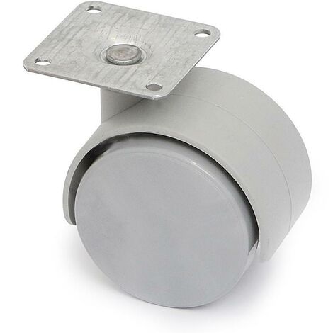 Q&Q rueda giratoria telly aro doble ø50 plástico gris , 0UNIDADES