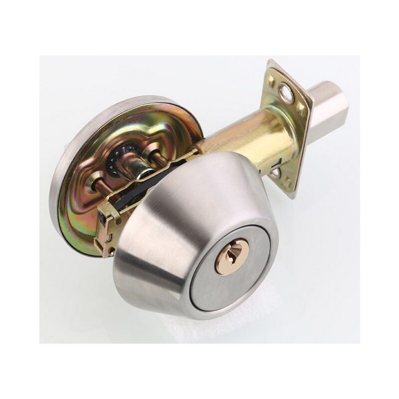 Csparkv - Qrity interior lock Tubular mortise lock 2 entries, Brass + Stainless steel, three keys