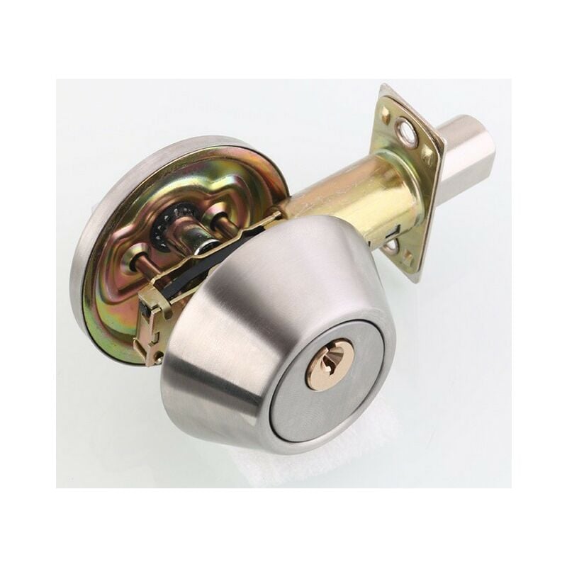 Csparkv - Qrity serrure interieur Verrou tubulaire à larder 2 entrées, Laiton + Acier inoxydable, trois clés