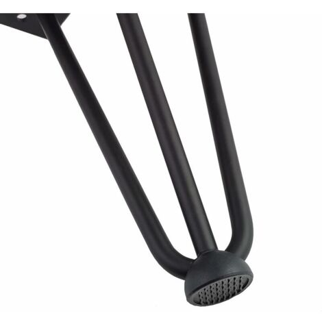 Qrity [Verbesserung] Set mit 4 Haarnadel-Tischbeinen, 25 cm DIY-Metallbeine, drei Eisenstangen, stärker, mit Schrauben und Bodenschonern