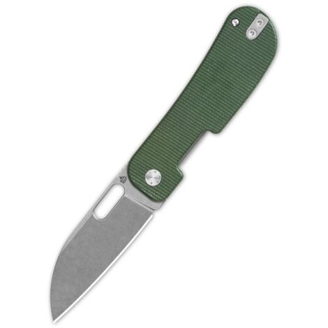 QSP Knife Variant PE QS154-D Stonewashed 14C28N Grünes Micarta-Klappmesser von Jacob Lundquist