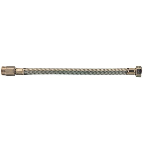 Q.TA' 10 FLESSIBILE INOX PROLUNGATO M 1/2 F 3/8 50 CM DN10