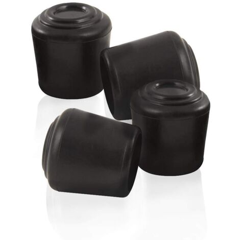 Qté: 16 Embouts en Caoutchouc - Pour Pieds des Tables, Chaises, Meubles - Différentes Couleurs et Tailles Disponibles (19 ou 20mm, Noir)