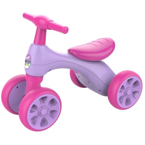 Quad a Spinta 4 Ruote Bambina Bici Pedagogica Senza Pedali Cavalcabile Go Kart