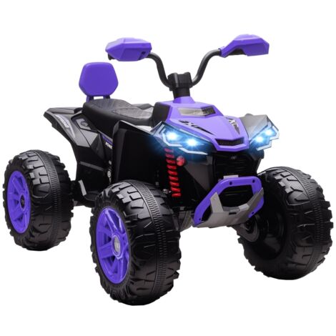 Quad électrique enfant 24V, véhicule 4 roues avec phare, port USB, fonction MP3, 6,5 km/h, 3-8 ans