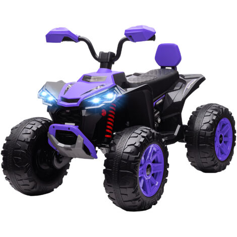 Quad électrique enfant 24V, véhicule électrique 4 roues, phares, port USB, fonction MP3, vitesse 6,5 km/h, 3-8 ans