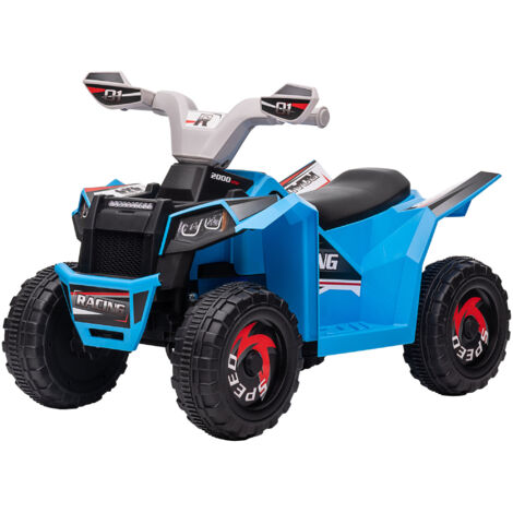 Quad électrique enfant, 2,5 km/h, marche avant et arrière, bleu, pour 18-36 mois