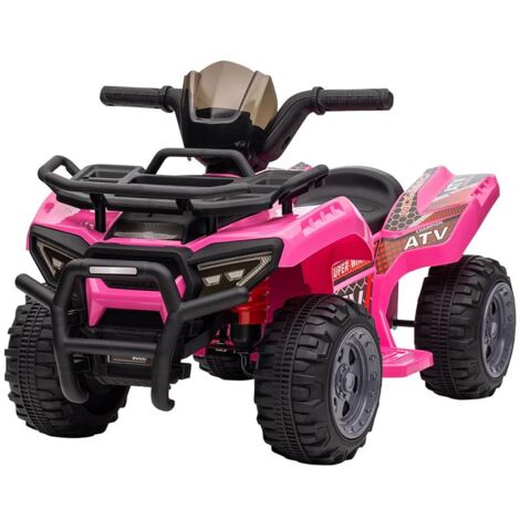 QUAD ELETTRICO PER BAMBINI 18-36 MESI CON BATTERIA RICARICABILE 6V. IN METALLO E PP. 70X42X45 CM. ROSA