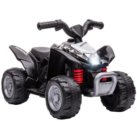 QUAD ELETTRICO PER BAMBINI 18-36 MESI CON LUCI LED. CLACSON E PEDALI. 65.5X38.5X43.5 CM. NERO