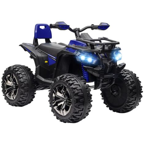 QUAD ELETTRICO PER BAMBINI 3-5 ANNI A 12V CON FARI E PEDALE. IN PP E METALLO 100X65X73 CM. BLU