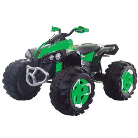 Quad elettrico per bambini verde con batteria 12 volt e