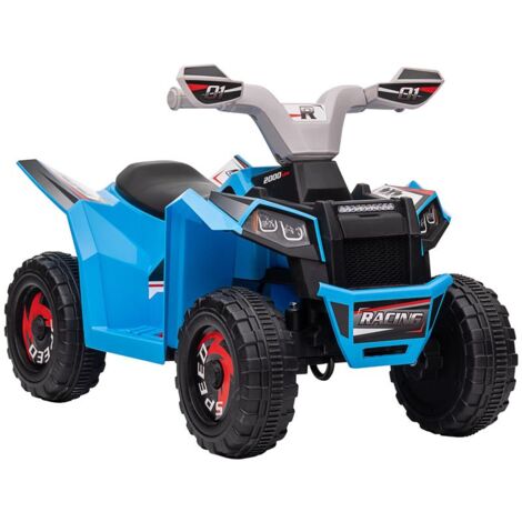 QUAD PER BAMBINI 18-36 MESI IN PP E METALLO. VELOCITÀ MAX 2.5 KM/H. 70X41.5X48.5 CM. BLU GRIGIO E NERO