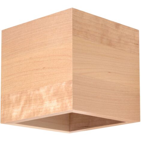 QUAD wall lamp in natural wood