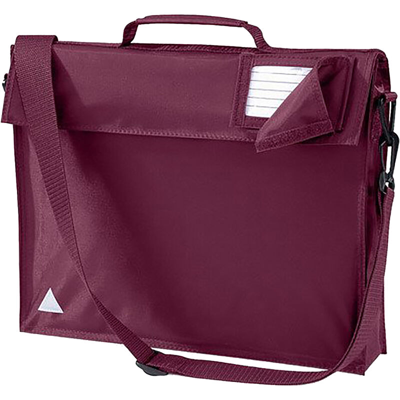 Quadra Junior Book Bag With Strap (One Size) (Burgundy)