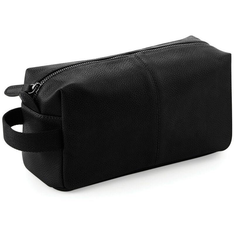 NuHide Faux Leather Washbag (One Size) (Black) - Black - Quadra