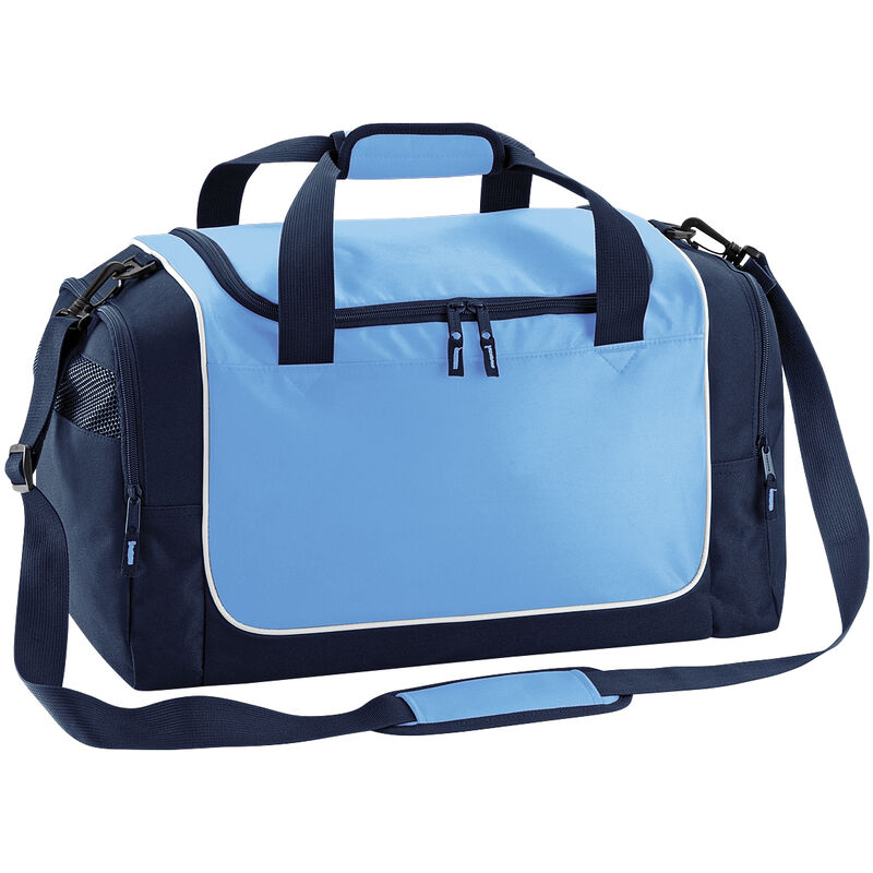 Quadra Teamwear Locker Duffle Bag (30 Litres) (One Size) (Sky/French Navy/White)