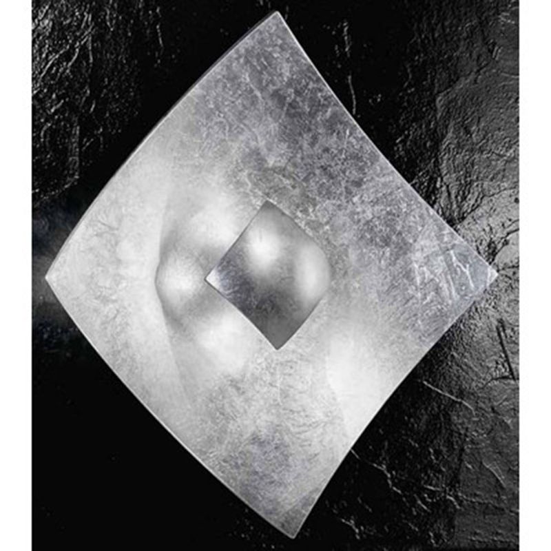 Kögl - Quadrangolo Silber Wand- & Deckenleuchte blattfolienverSilbert 32, 5cm