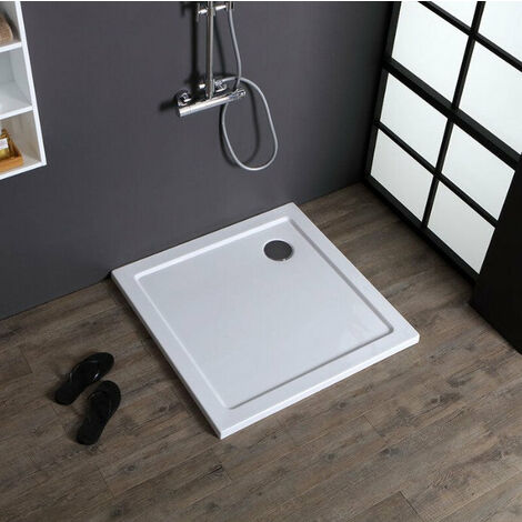 Quadratharz Duschschale 80x80 Low Edge Slim 3cm Ultra resistent modernes Design