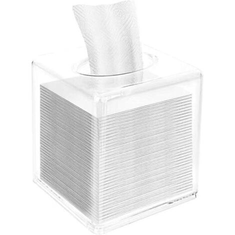 Quadratische Acryl-Taschentuchbox CCYKXAA, transparente Acryl-Serviettenbox, für Esszimmer und Badezimmer