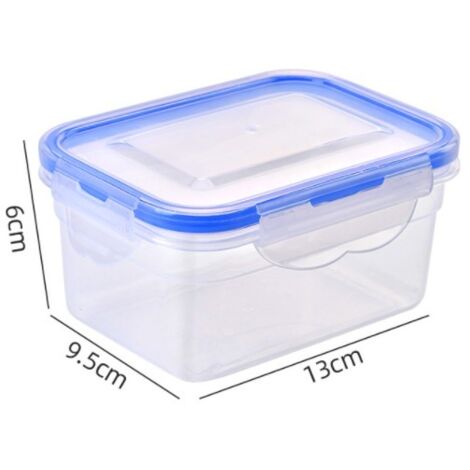 Quadratische Aufbewahrungsbox, transparenter Kunststoff, 13 x 9,5 x 6 cm, 500 ml