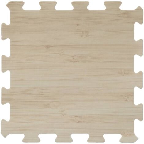 AC-DECO Quadratische Bodenmatte aus Holz - 8 Fliesen - 50 × 50 cm - Neka