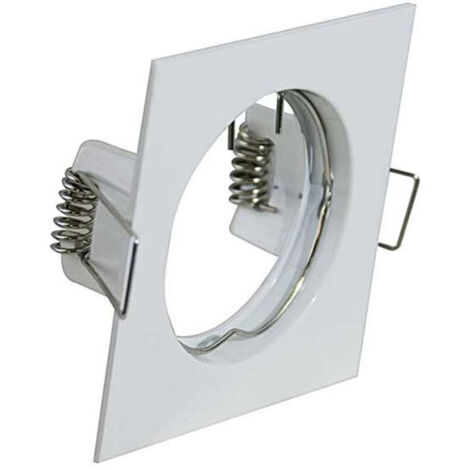 Quadratische Einbau-Spotfassung für weiße GU10-LED-Spots, 63 mm