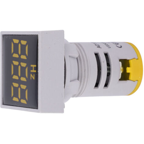 Quadratische LED-Digitalanzeige zur Frequenzmessung AC100-380V 20-75Hz (Gelb)