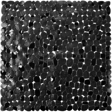 Quadratische rutschfeste Duschmatte für Duschwannen im Innenbereich, rutschfest und schimmelhemmend, für Badezimmer, Badewannen mit Saugnäpfen, Abflusslöchern, maschinenwaschbar, 54 x 54 cm