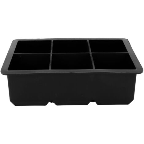 Quadratische Silikon-Eiswürfelform mit 6 Fächern, lebensmittelecht für die Küche