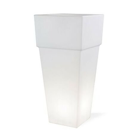 Quadratische Vase E27 weiße Lounge-Linie