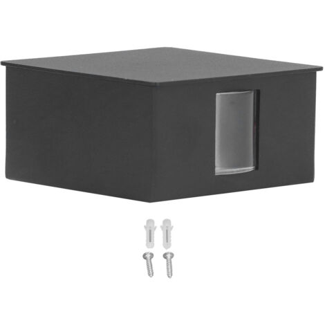 Quadratische Wandleuchte im Retro-Design, 3 W, Schwarz – Einseitige LED-Beleuchtung für Hotels, AC 85–265 V, warmweißes Licht