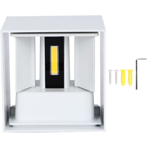 Quadratische, wasserdichte LED-Außenleuchte aus Aluminium, 6 W, weiß, dimmbar, 3000–3200 K, 85–265 V