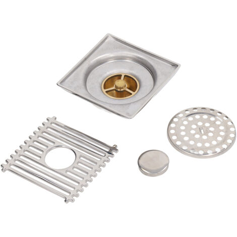 Quadratischer Abflussdeckel, geruchs- und insektenabweisend, hohe Durchflussrate für Badezimmer, Toilette, Balkon, Flachwasser, elektrolytische Behandlung.