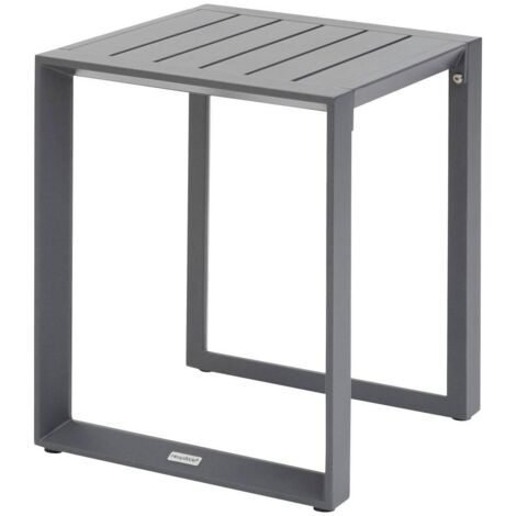 Quadratischer Beistelltisch Allure graphit 44 x 44 x 55cm aus Aluminium  - Hespéride