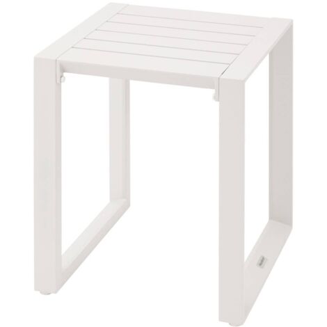 Quadratischer Beistelltisch Allure Hafer 44 x 44 x 55cm aus Aluminium  - Hespéride